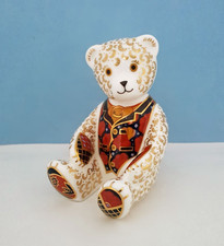 Royal Crown Derby DEBONAIR BEAR Paperweight - Gold Stopper - Excellent Condition