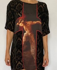 Givenchy Paris Black Velvet & Silk Graphic Top – UK 8–10 – New (No Tags)