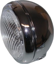 Headlight Round Chrome Complete Universal 4.5"