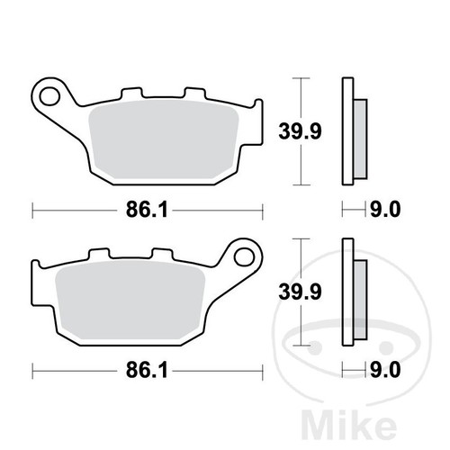 Trw sintered rear brake pads - sintered,