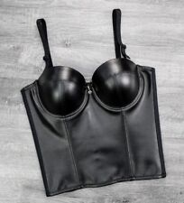 Faux Leather Corset Bustier 30B - 32B, 32C Standard Size 