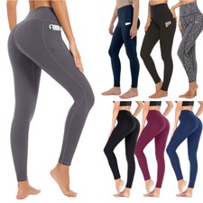 Women Fitness Sports Leggings Ladies Gym High Waist Yoga Pants With Pockets