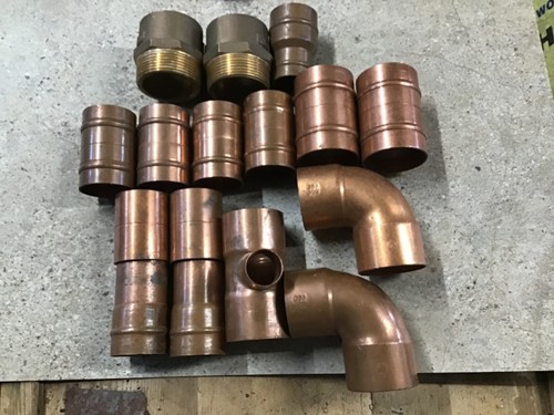 Copper plumbing fittings job - fittings,