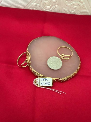 18k hoop earring - 18k,