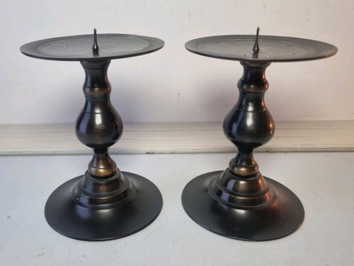 Pair metal candle stick - metal,