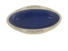 Vintage Martell Brandy Cognac ashtray Bristol Pottery Blue White Charity