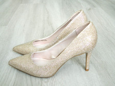NEXT Signature Court Shoes Gold Sparkle Size 4 / 37