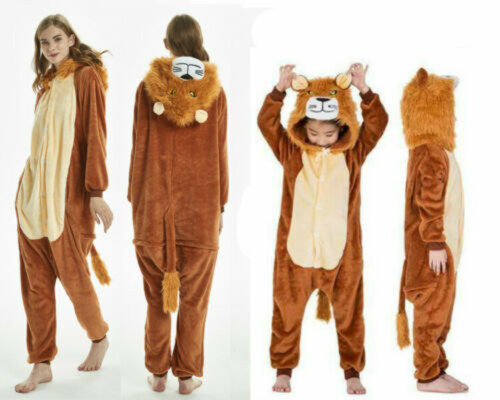 Lion kids adult - lion, flannel