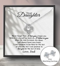 To My Daughter Gift from Dad Necklace for Daughter Birthday  Sentimental Present