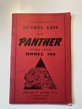 PANTHER ILLUSTRATED SPARE PARTS LIST MODEL 100