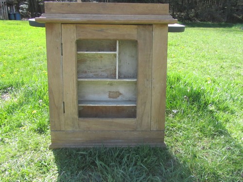 Antique vtg wood recessed - wood, in