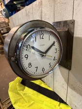 Citizen Maritime Double sided Vintage Wall Clock Polished Marine Salvage