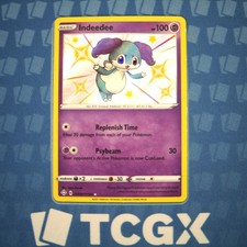 Pokemon - Indeedee - SV059/SV122 - SWSH: Shining Fates - Holo - Shiny Holo Ra NM