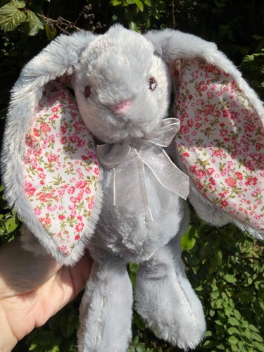 Floral grey bunny rabbit - floral,