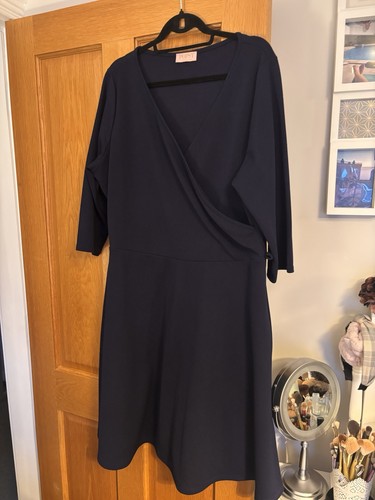 Popsy kaira navy wrap - navy, dress