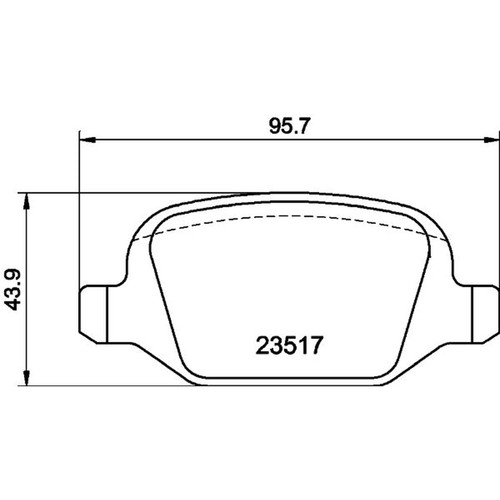 Mintex rear brake pad set - brake, fits