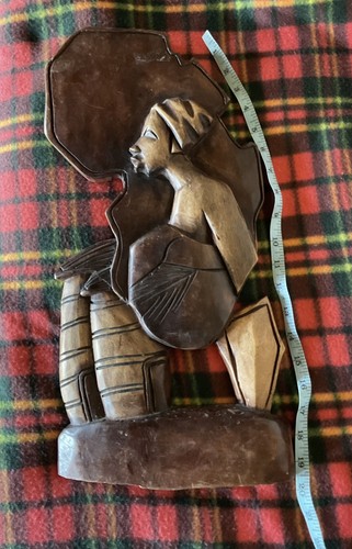 Vintage carved african woman - vintage,