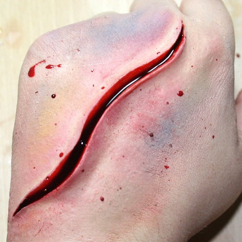 Slit cut slash stab - , wound!