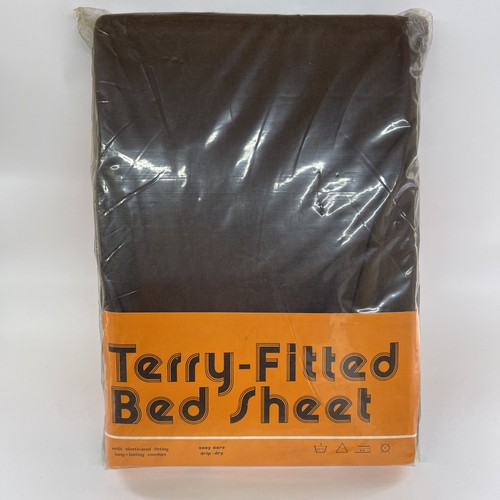 Vintage chocolate brown - brown, terry