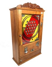 Antique 24 Cup Win Arcade Coin Operated Penny Machine Game - Working / Keys