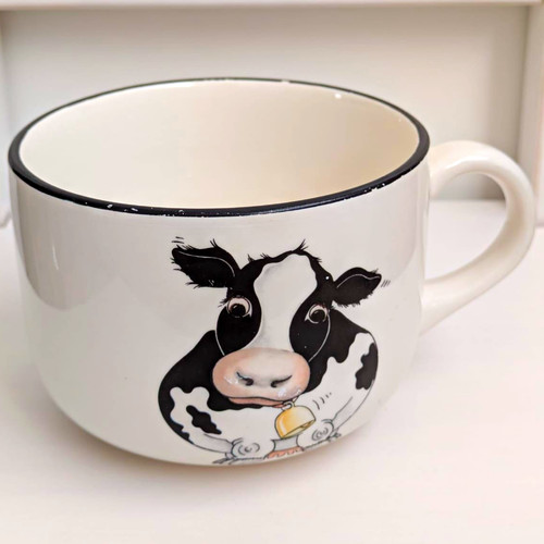 Large vintage arthur wood cow - large,