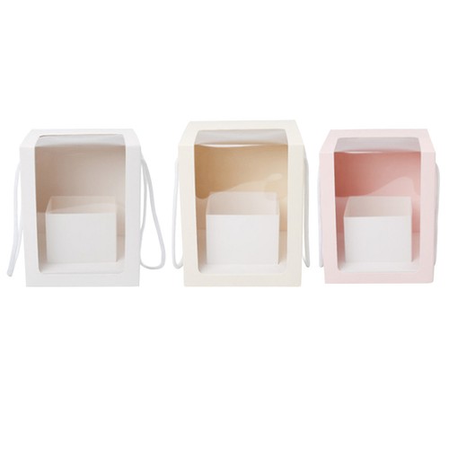 Set reusable white flower - of, 3