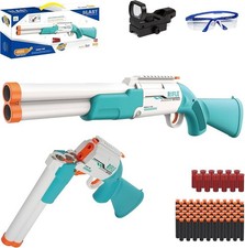 Double Barrel Soft Foam Dart Blaster Toy - Gifts for Teens Youth 8+ Year Old 