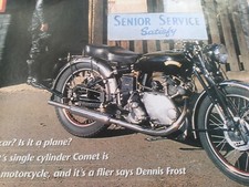 VINCENT COMET SERIES C MOTORCYCLE ARTICLE.