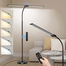 LED Dual Head Floor Lamp with