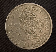 1950 King George VI Florin Two Shilling British Coin T8 