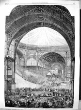 Old 1862 Opening International Exhibition Orchestra Architecture Fine Victorian