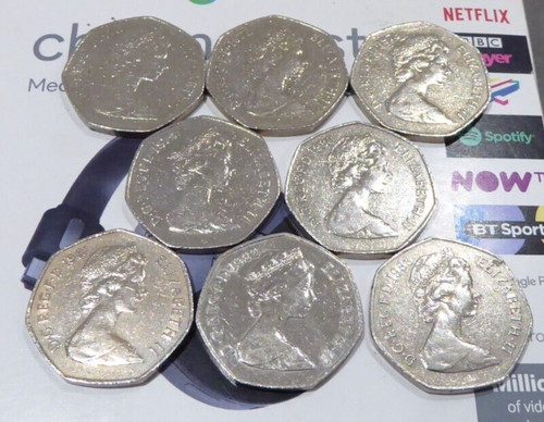 50p fifty pence old large - old/large, coin