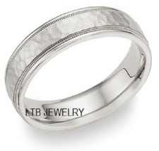 HAMMERED FINISH PLATINUM  MENS