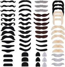 60 Pcs Fake Mustaches, Self