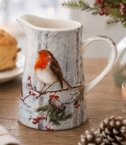 Robin ceramic jug - robin,
