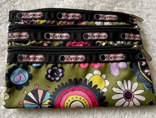 LeSportSac 35th Anniversary Limited Floral  Women's 3 Zip Cosmetic Bag