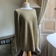 MASSIMO ALBA golden taupe Pullover Jumper alpaca wool yarn. Women size large 