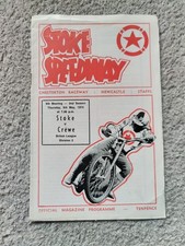 Speedway programme stoke crewe - speedway,