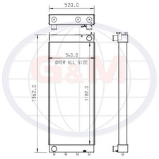 Radiator for KOMATSU Tracked