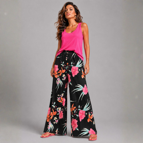 Womens ladies black tropical - womens,