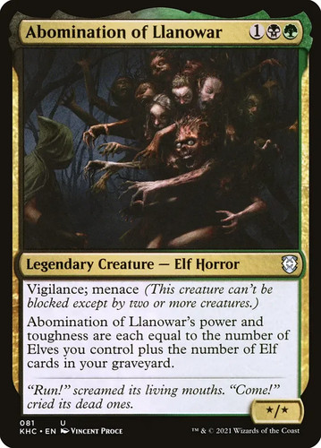 Mtg abomination of llanowar - of,