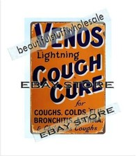 Venos Lightning Cough Cure metal tin sign plaques home decor stores plaque