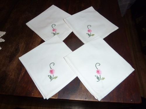 Vintage set white linen - vintage,