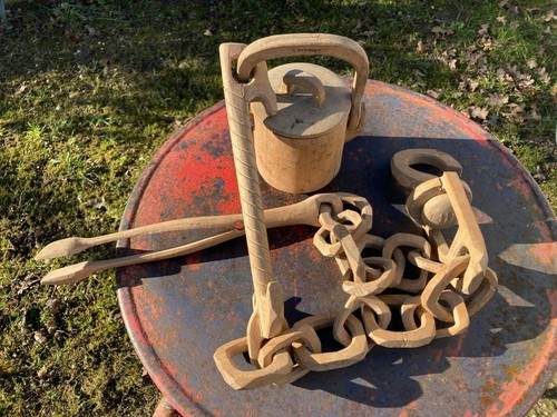 Berthet pot clamp chain - clamp, wood