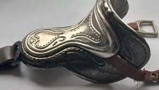 VINTAGE Olde Retro Metal Western Cowboys Horses Saddle Outback Rare Interesting 