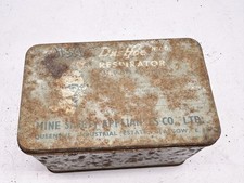 VINTAGE MSA DUSTFOE NO.66 RESPIRATOR TIN BOX INDUSTRIAL MINING GLASGOW EMPTY !
