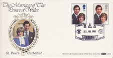 GB Stamps First Day Cover Royal Wedding Charles & Lady Diana BENHAM SHS 1981