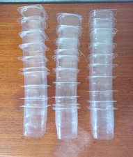 30 Clean Clear plastic Yoghurt Pots Plastic Arts&Craft School Seedling Gardening