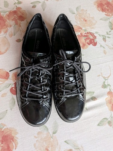 Ecco ladies black shoes - black,