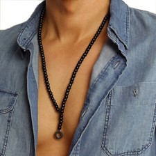 Mens Bead Necklace LIFEGUARD